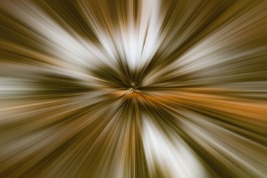 Acceleration rays. Dark brown, orange and white tones