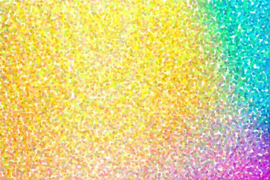 Gökkuşağı eğimli noktalı arkaplan, güneşli sarı üzerinde aksanlı.