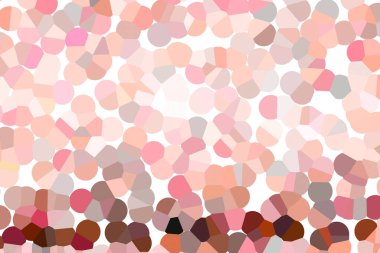 Açık kırmızı ve pembe noktalı koyu doymuş altı çizgili.