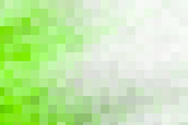 ピクセル化されたグラデーション白と緑の壁紙 — ストック写真