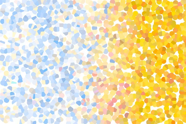 Vertikal Getrennter Gelb Und Blau Gepunkteter Pointillismus — Stockfoto