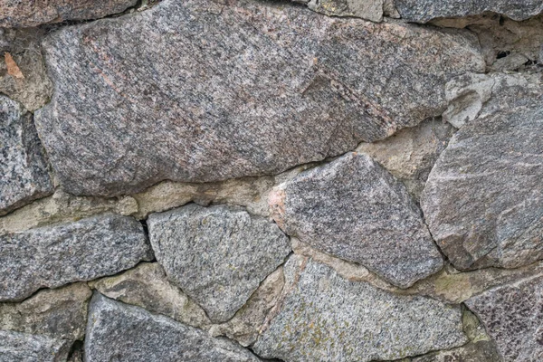 Close Big Grey Stone Wall Varishaped Pieces — Stock Photo, Image