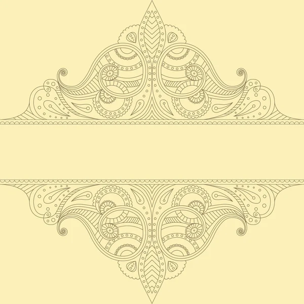 Fundo linear ornamental com lugar para texto — Vetor de Stock