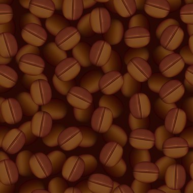 kahve çekirdeği ile Dikişsiz desen vektör