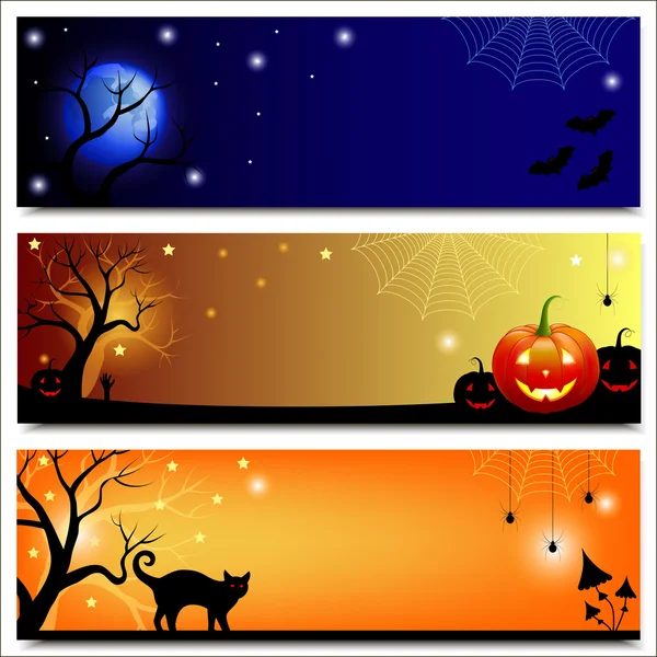 Banner di Halloween — Vettoriale Stock