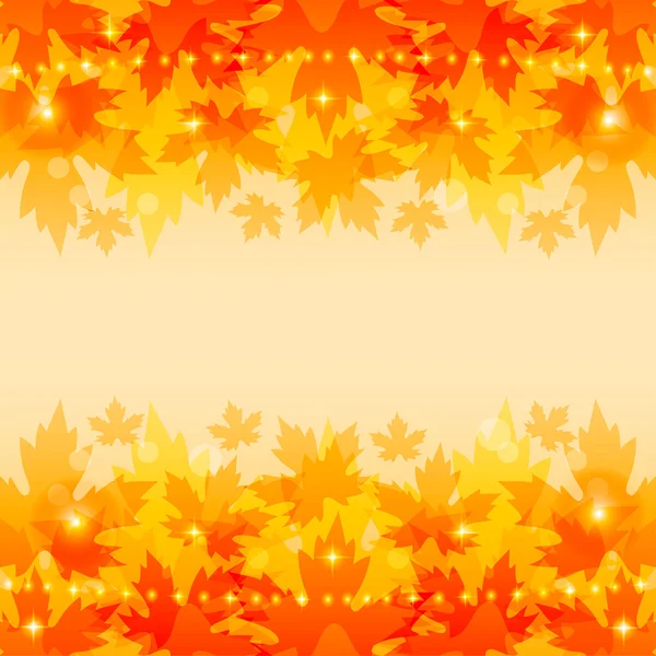 Autumn background with maple leaves. — Stock Vector