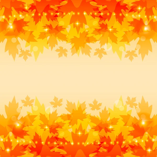 Fond d'automne avec des feuilles d'érable. — Image vectorielle