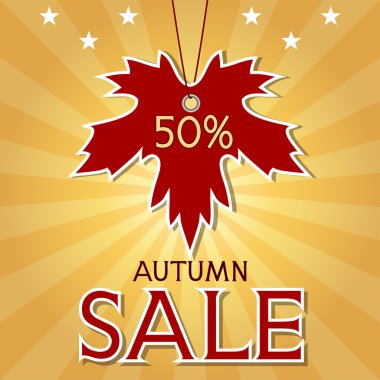 akçaağaç yaprağı ve ışınları ile sonbahar Satılık arka plan.