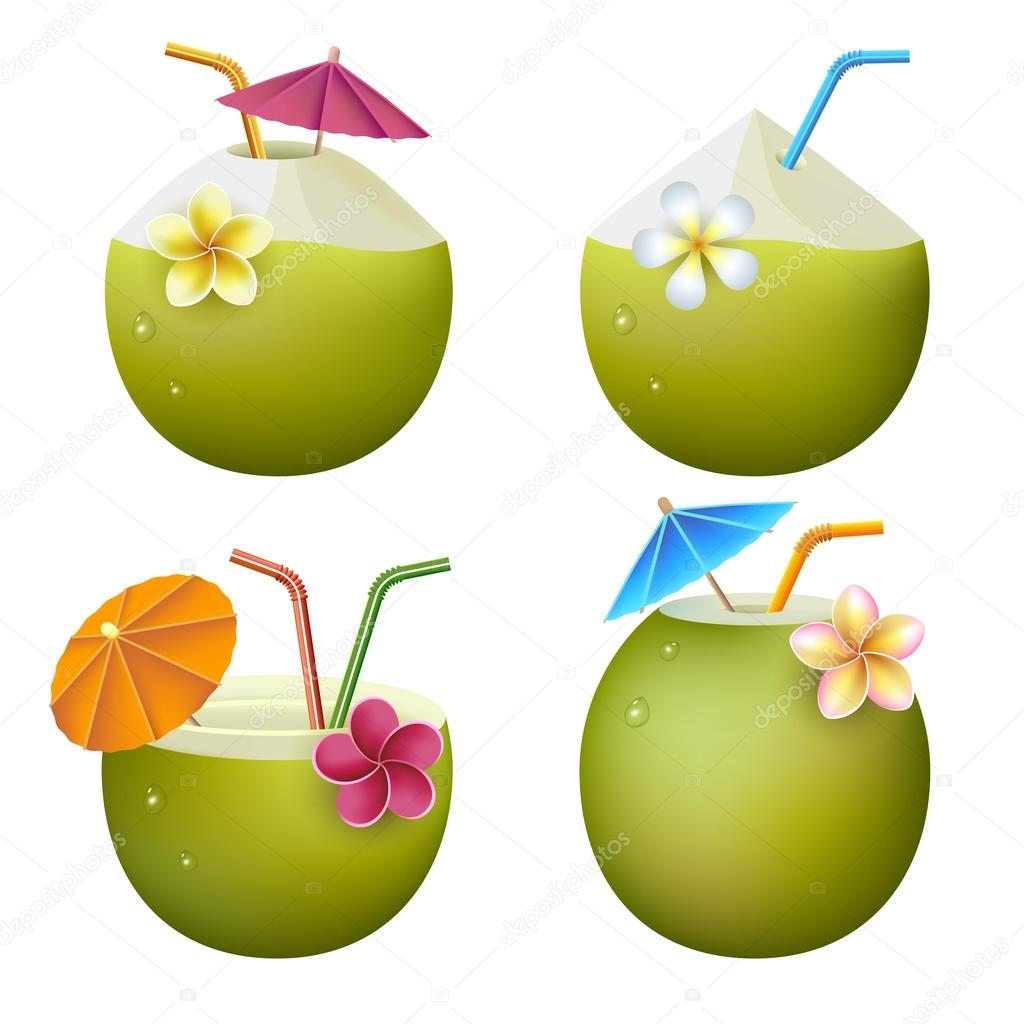 Exotic coconut cocktails