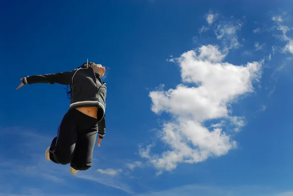 Gran salto feliz — Foto de Stock