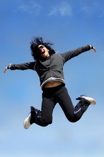 큰 행복 점프 — 스톡 사진