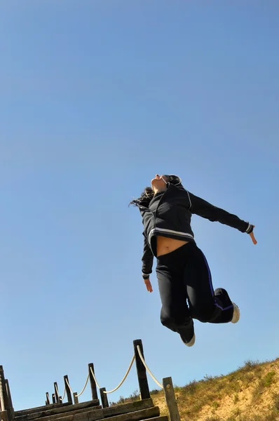 Big happy jump — Stock Photo, Image