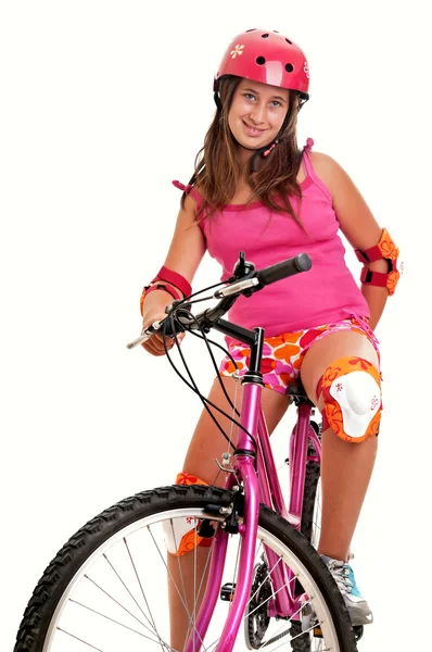 Bicycle girl — Stock Photo, Image