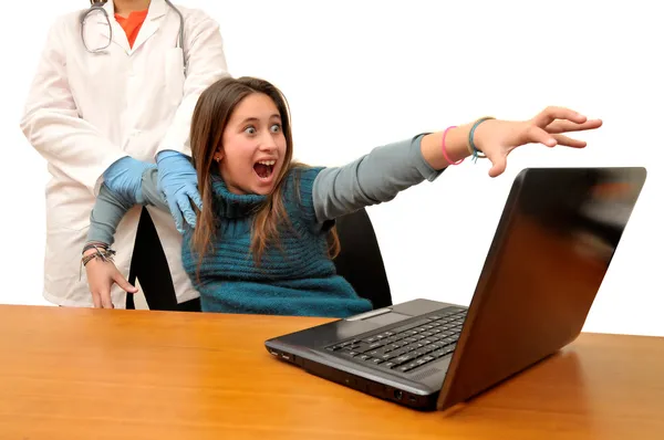 Computer addiction — Stock Photo, Image