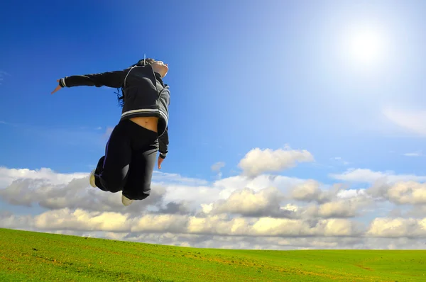 Big happy jump — Stock Photo, Image