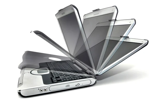 Laptop with top closing — Stock Photo, Image