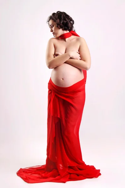 Enceinte en rouge — Photo