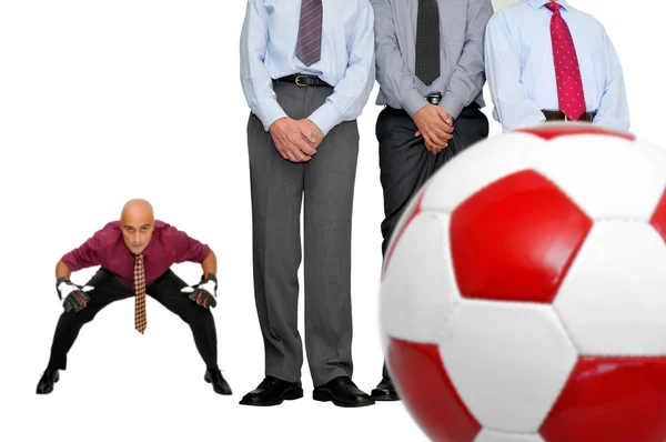 Fotboll på kontoret — Stockfoto