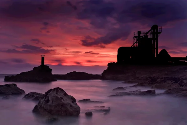 Zonsondergang in cabo Razo — Stok fotoğraf