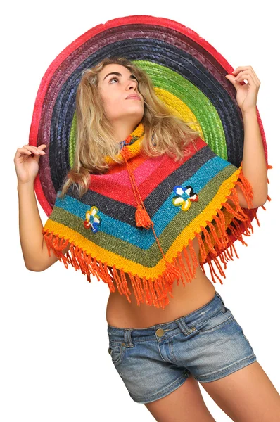 Sombrero chica — Foto de Stock