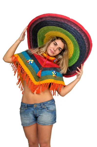 Sombrero kızı. — Stok fotoğraf