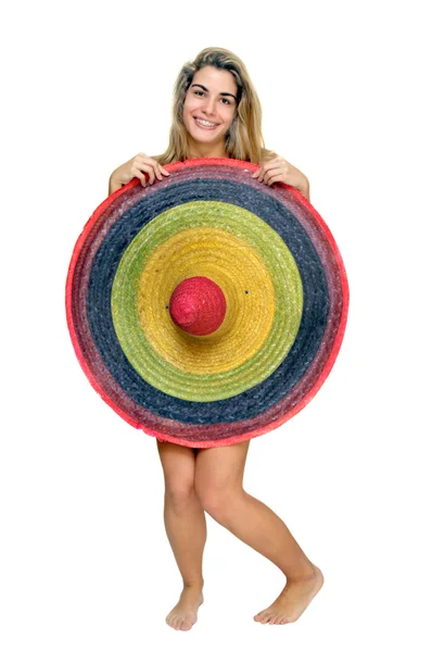 Sombrero ragazza — Foto Stock