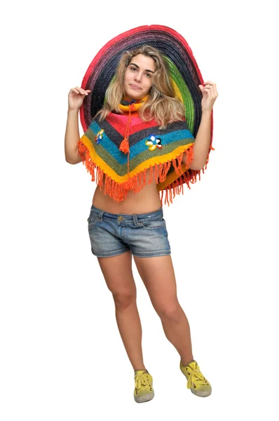 Sombrero chica — Foto de Stock