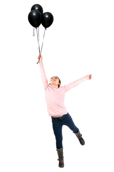 Mädchen mit Luftballons — Stockfoto