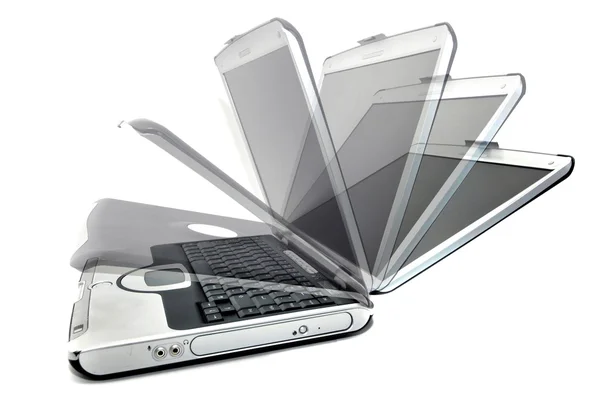 Laptop med top stängning — Stockfoto