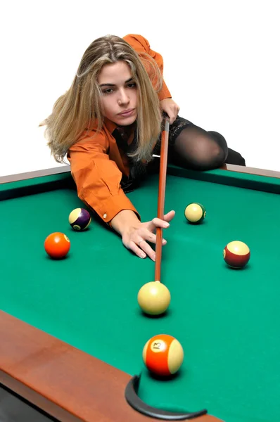 Snookergirl — Stockfoto