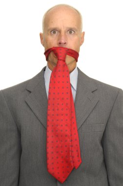 işadamı kravat ile ağız olduğunu