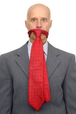 işadamı kravat ile ağız olduğunu