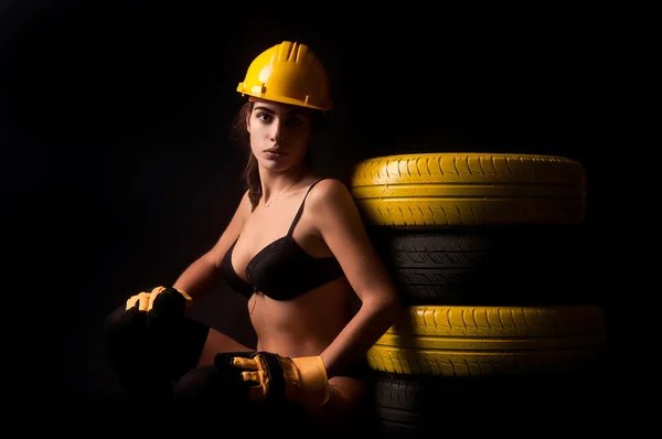 Sexy worker — Stock Photo, Image