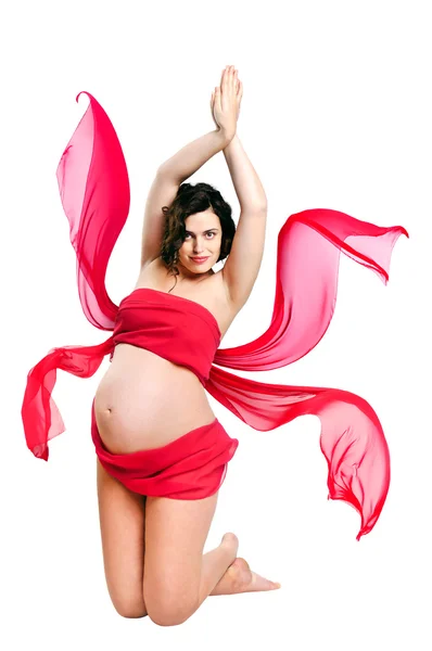 Embarazada en rosa — Foto de Stock