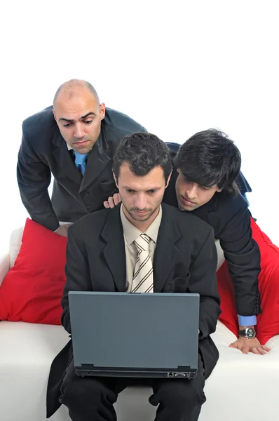 Empresarios con laptop — Foto de Stock