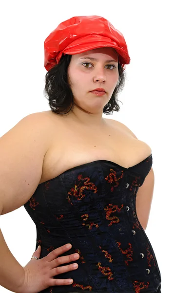Young beautiful large woman — Stock Photo, Image