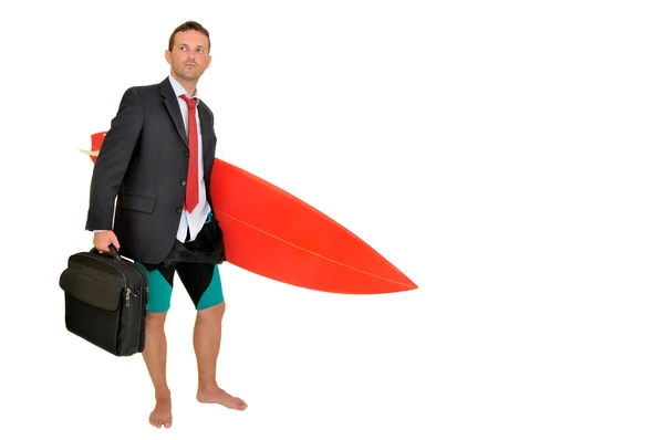 Surf zakenman — Stockfoto