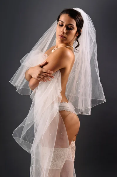 Bride in lingerie — Stock Photo, Image