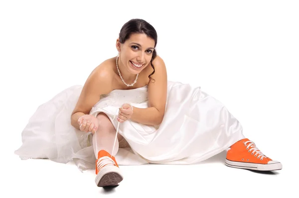 Vicces menyasszony cipő — Stock Fotó