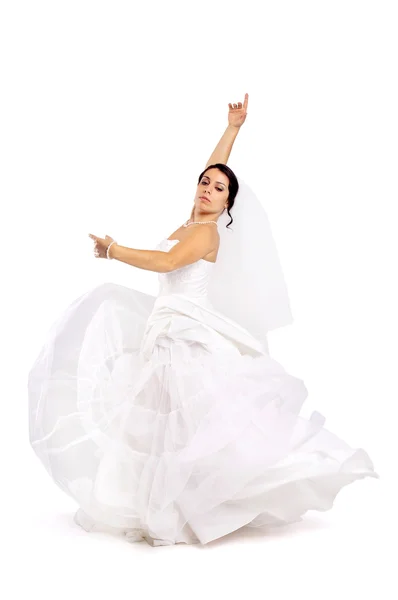 Bride dancing — Stock Photo, Image