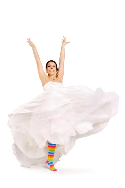 Happy fun bride — Stock Photo, Image