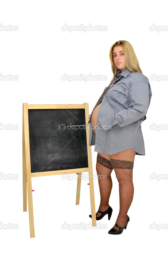 Pregnant businesswoman