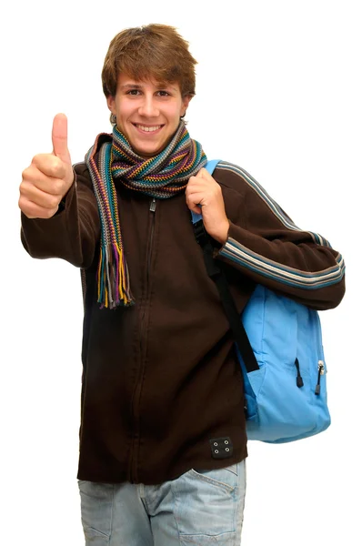 Jovem estudante feliz — Fotografia de Stock