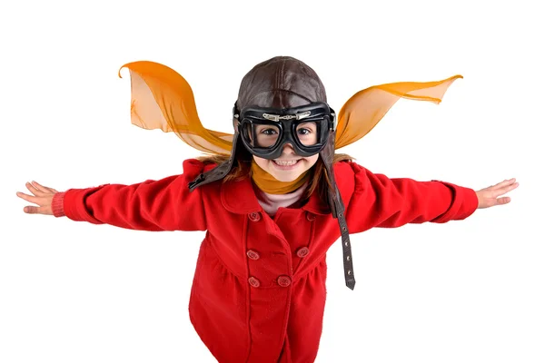 Girl pilot — Stock Photo, Image