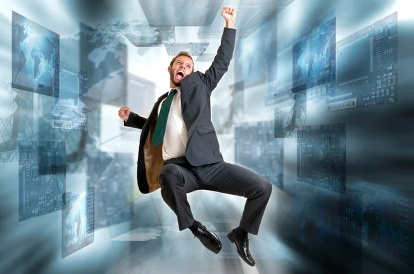 Jump to success — Stock Photo, Image