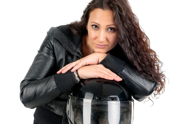 Sexy biker — Stock Photo, Image