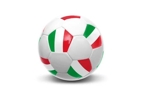 İtalyan bayrağı futbol topu — Stok fotoğraf