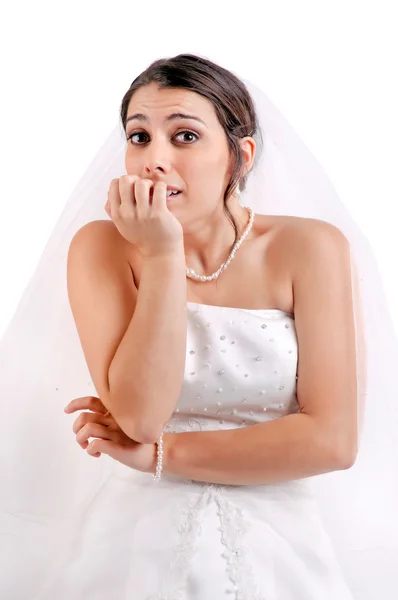 Bride's fear... — Stock Photo, Image