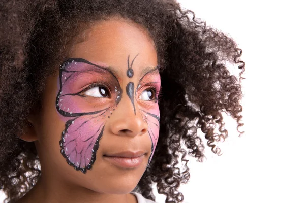 Face painting, butterfly — Stock Photo, Image