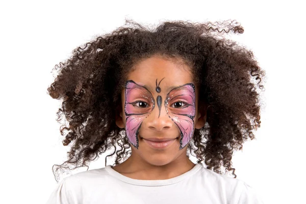 Face painting, butterfly — Stock Photo, Image